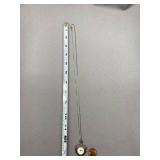 Sterling Silver 925 Heart-Shaped Pendant Watch