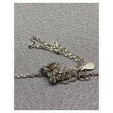 Sterling Silver 925 Floral Pendant Necklace