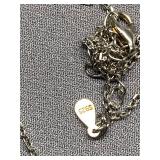 Sterling Silver 925 Floral Pendant Necklace