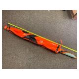 Huge orange traffic / construction sign