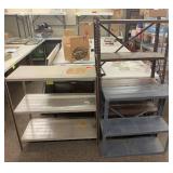 3 Metal Shelving Units Set