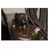 Assorted Oil Barrels, Cans and Motors