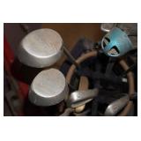 Assorted Golf Clubs with Bags and Caddy