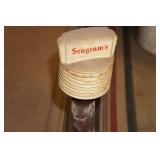 Vintage Seagrams Glass Bottle with Liquor Dispenser