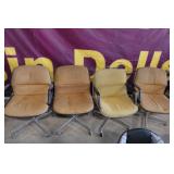 *4* Rolling Desk/Kitchen Chairs