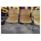 *4* Rolling Desk/Kitchen Chairs