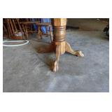 Wooden Kitchen Table and Chair Set and Two 12" Leafs