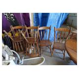 Wooden Kitchen Table and Chair Set and Two 12" Leafs