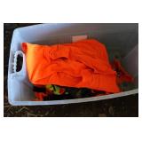 Bin with Hunting Coveralls