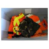 Bin with Hunting Coveralls
