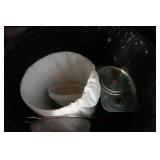 Black Garbage Bin with Beer Brewing Accessories