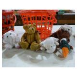 2 Baskets of Beanie Babies and Stuff Animals
