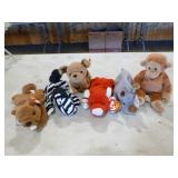 2 Baskets of Beanie Babies and Stuff Animals