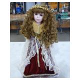 3 Porcelain Dolls on Stands