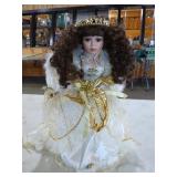 3 Porcelain Dolls on Stands