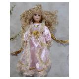 3 Porcelain Dolls on Stands