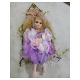 3 Porcelain Dolls on Stands