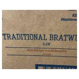 M - 2.5LBs Package of Block & Barrel Traditional Raw Bratwurst Sausages