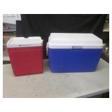 (EW6) 2 Coleman Coolers - Red Party...