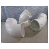 (EW5) 3 - 6" White PVC Elbows...