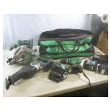 (A-2) Hitachi 18V Cordless Tool Set...