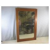 (A-4) Vintage Wood Frame Mirror - H...