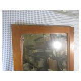 (A-4) Vintage Wood Frame Mirror - H...