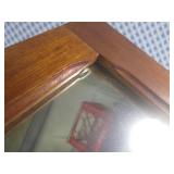 (A-4) Vintage Wood Frame Mirror - H...