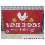 (EC1) 3 Tin Signs 11" x 7" Each...
