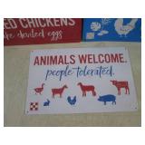 (EC1) 3 Tin Signs 11" x 7" Each...