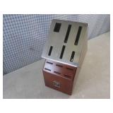 (G-1) Wood Block Knife Holder...