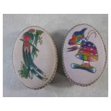 (EC1) 2 Suede Trinket Boxes 7" x 5"...
