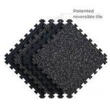 Lot of Norsk Duraflex HD Rubber-Tec Reversible Interlocking Rubber Gym Tiles Customer Returns See Pictures