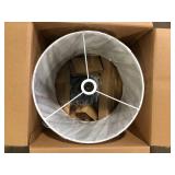 Hampton Bay Alderston 26 in. Matte Black and Antique Brass Adjustable Table Lamp Customer Returns See Pictures