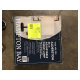 Hampton Bay Alderston 26 in. Matte Black and Antique Brass Adjustable Table Lamp Customer Returns See Pictures