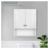 Glacier Bay 22-7/8 in. W. x 27-7/8 in. H Framed Surface-Mount Rectangular Bathroom Medicine Cabinet with Mirror, White  Customer Returns See Pictures