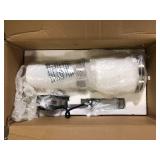 Cayden 6.5 in 1-Light Brushed Nickel Shaded Pendant Light with Clear Plus Etched Opal Glass Shade, No Bulbs Included  Customer Returns See Pictures