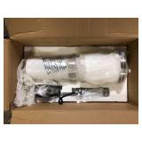 Cayden 6.5 in 1-Light Brushed Nickel Shaded Pendant Light with Clear Plus Etched Opal Glass Shade, No Bulbs Included  Customer Returns See Pictures