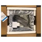 LORDEAR 25 in. Drop-In Single Bowl Matte Black Granite Composite Kitchen Sink with Bottom Grids and Strainer   Customer Returns See Pictures