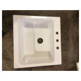SINKOLOGY Josephine 26 in. 3-Hole Quick-Fit Farmhouse Apron Front Drop-in Single Bowl Crisp White Fireclay Kitchen Sink Customer Returns See Pictures