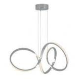 Artika Swirl 30-Watt 1 Light Chrome Modern Integrated LED Pendant Light Fixture for Dining Room or Kitchen  Customer Returns See Pictures