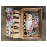 Hampton Bay Helena 19 in 3-Light Brushed Nickel Hanging Chandelier with Frosted Glass Shades for Dining Room Customer Returns See Pictures