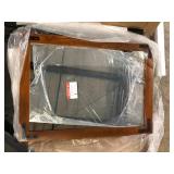 22 in. W x 30 in. H Rectangular Rustic Wood Framed Farmhouse Wall Bathroom Vanity Mirror in Brown Customer Returns See Pictures