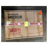 22 in. W x 30 in. H Rectangular Rustic Wood Framed Farmhouse Wall Bathroom Vanity Mirror in Brown Customer Returns See Pictures