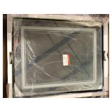 KeonJinn 24 in. W x 30 in. H Rectangular Aluminum Alloy Framed Recessed/Surface Mount Medicine Cabinet with Mirror Dimmable LED  Customer Returns See Pictures