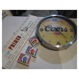 Coors Clock, Cribbage & Cards