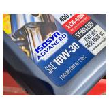 Lot of (2) Chevron DELO 400 XLE SAE 10W-30 Synthetic Blend Diesel Engine Oil Gallon Plastic Bottles