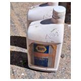 Lot of (2) NAPA Dexron II Automatic Transmission Fluid Quart Plastic Bottles