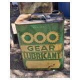 Vintage 2-U.S.-Gallon Metal Gear Lubricant Can (empty)