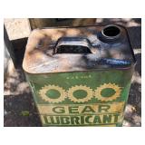 Vintage 2-U.S.-Gallon Metal Gear Lubricant Can (empty)
